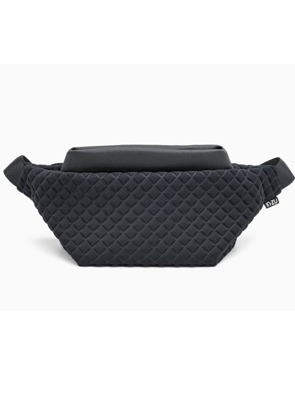 IN.ZU Quilted Belt Bag Black | Crossbody Sling Fanny Pack | Made in Italy